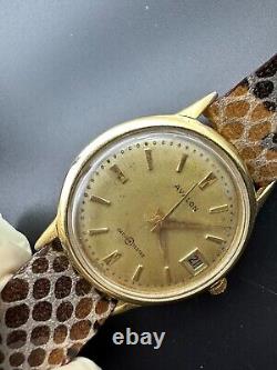 Vintage Rare AVALON Swiss Manual GENUINE 60`s Gold Bezel UNISEX 34 MM Watch