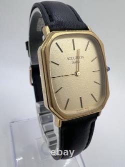 Vintage Rare Accutron Swiss Ellipse Portrait Mens Watch Thin Oldmoney