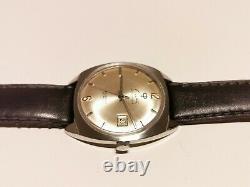 Vintage Rare All Stainless Steel Men's Swiss Automatic Watch Creation 25 J
