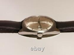 Vintage Rare All Stainless Steel Men's Swiss Automatic Watch Creation 25 J