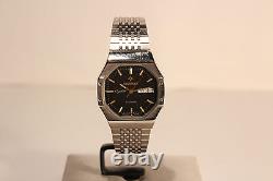 Vintage Rare All Stainless Steel Men's Swiss Automatic Watch Ovaras/mov. Eta