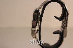 Vintage Rare All Stainless Steel Men's Swiss Automatic Watch Ovaras/mov. Eta
