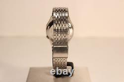 Vintage Rare All Stainless Steel Men's Swiss Automatic Watch Ovaras/mov. Eta