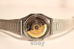 Vintage Rare All Stainless Steel Men's Swiss Automatic Watch Ovaras/mov. Eta