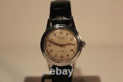 Vintage Rare All Steel Men's Swiss Automatic Mechanical Watch Oebra/ Eta 17 J