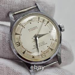 Vintage Rare Amchron Gottlieb Weber Bravet Automatic Mens Wrist Watch Swiss