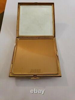 Vintage Rare Amere Switzerland Makeup Compact And Swiss Watch Clock Works