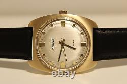 Vintage Rare Beautiful Classic Brass Case Mechanical Men's Swiss Watch Anker