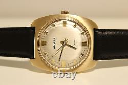 Vintage Rare Beautiful Classic Brass Case Mechanical Men's Swiss Watch Anker