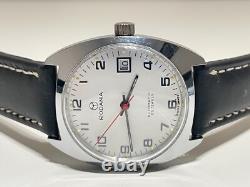 Vintage Rare Beautiful Classic Chromed Men's Swiss Automatic Watch Rodania25j