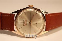 Vintage Rare Beautiful Gold Plated Mechanical Swiss Men's Watch Omodox 17j