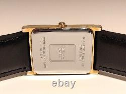 Vintage Rare Beautiful Luxury Tank Swiss Gold Plated Men's Quartz Watch Delma