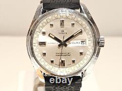 Vintage Rare Beautiful Sport Chromed Men's Swiss Automatic Watch Sicura 25j