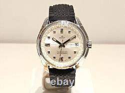Vintage Rare Beautiful Sport Chromed Men's Swiss Automatic Watch Sicura 25j