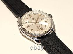 Vintage Rare Beautiful Sport Chromed Men's Swiss Automatic Watch Sicura 25j