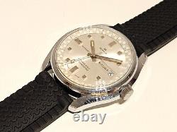 Vintage Rare Beautiful Sport Chromed Men's Swiss Automatic Watch Sicura 25j