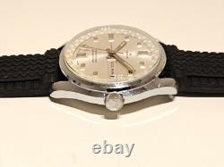 Vintage Rare Beautiful Sport Chromed Men's Swiss Automatic Watch Sicura 25j