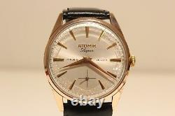 Vintage Rare Beautiful Sub Second Men's Swiss Watch Atomik De Luxe/as 1130