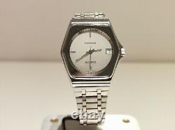 Vintage Rare Beautiful Swiss Men's All Stainless Steel Quartz Watch Rafidain