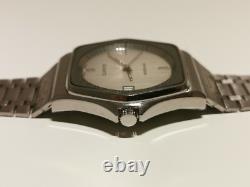 Vintage Rare Beautiful Swiss Men's All Stainless Steel Quartz Watch Rafidain