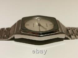 Vintage Rare Beautiful Swiss Men's All Stainless Steel Quartz Watch Rafidain