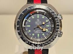 Vintage Rare Big Two Crown Sport Diver Style Swiss Men Mechanical Watchmortima