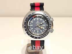 Vintage Rare Big Two Crown Sport Diver Style Swiss Men Mechanical Watchmortima