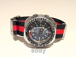 Vintage Rare Big Two Crown Sport Diver Style Swiss Men Mechanical Watchmortima