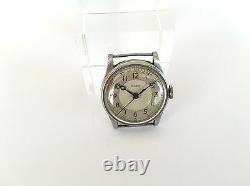 Vintage Rare Bore Mechanical WWII Swiss Made Men`s Wristwatch