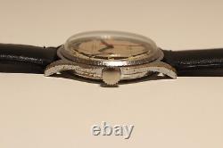 Vintage Rare Chromed Mechanical Swiss Men's Watch Pallas 17j. /two Tone Dial