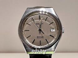 Vintage Rare Classic Collectible Swiss All St. Steel Men's Quartz Watch Roamer