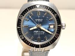 Vintage Rare Collectible Diver Style Men's Swiss Automatic Watch Tegrov 21 J