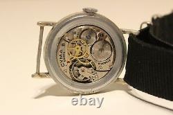 Vintage Rare Collectible Swiss Ww2 Military Style Mechanical Men's Watch Cyma