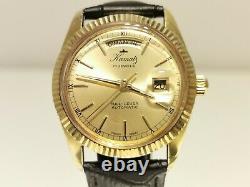 Vintage Rare Day-date Swiss Gold Plated Men's Automatic Watch Kamatz (sicura)