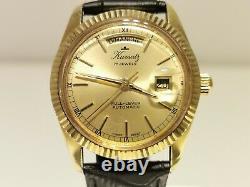 Vintage Rare Day-date Swiss Gold Plated Men's Automatic Watch Kamatz (sicura)