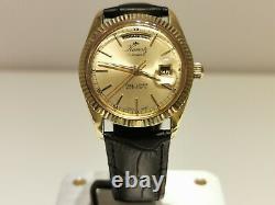 Vintage Rare Day-date Swiss Gold Plated Men's Automatic Watch Kamatz (sicura)