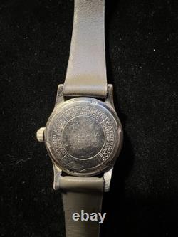Vintage Rare Delbana Military Style Men's Swiss Watch, 17j, Running