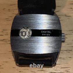 Vintage Rare Digital Swiss Made Jump Hour Watch For Repair
