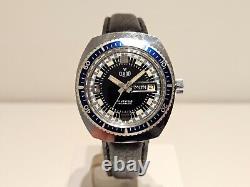 Vintage Rare Diver Sport Style Swiss Men's Chromed Mechanical Watch Claro 17j