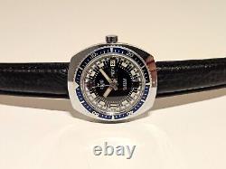 Vintage Rare Diver Sport Style Swiss Men's Chromed Mechanical Watch Claro 17j