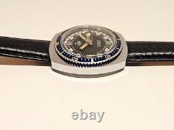 Vintage Rare Diver Sport Style Swiss Men's Chromed Mechanical Watch Claro 17j