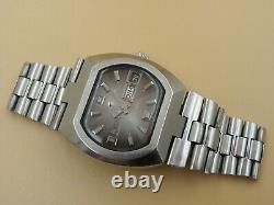 Vintage Rare Enicar Ddg 190 Automatic Tv Case Watch Bulky Swiss Made 1970