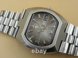 Vintage Rare Enicar Ddg 190 Automatic Tv Case Watch Bulky Swiss Made 1970