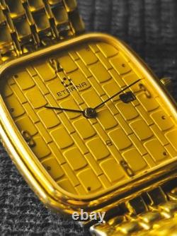 Vintage Rare Eterna, Swiss quartz, goldplated, mesh bracelet, great condition