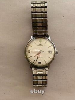 Vintage Rare Fortis 21 Jewels Incabloc Swiss Men's Wristwatch Day Date Runs
