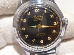 Vintage Rare Heloisa Incabloc Automatic German Military 17 j. Men's Watch Swiss