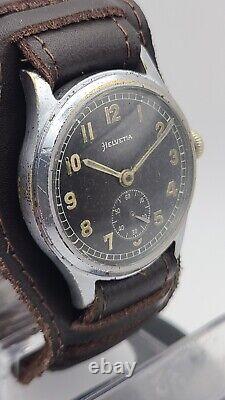 Vintage Rare Helvetia Military German DH type Watch Swiss