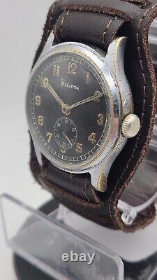 Vintage Rare Helvetia Military German DH type Watch Swiss