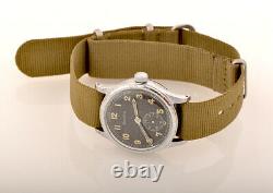 Vintage Rare Helvetia Military German DH type Watch Swiss12 months full warranty