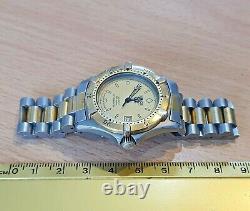 Vintage Rare Heuer 2000 SS & GP, GP bezel gold dial Swiss V8 quartz watch